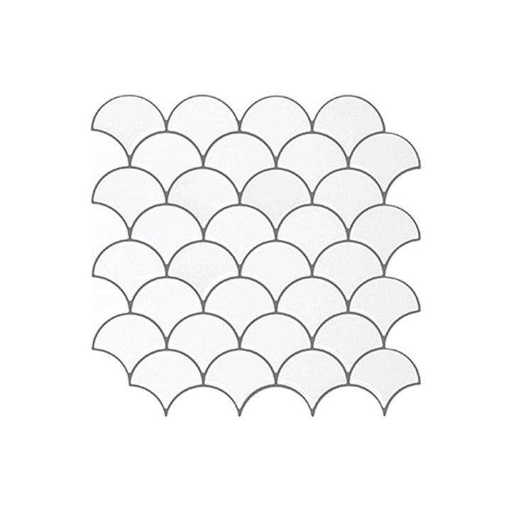 BowLift | Fish scale Peel & Stick field tile square plastic Peel & Stick mosaic tile