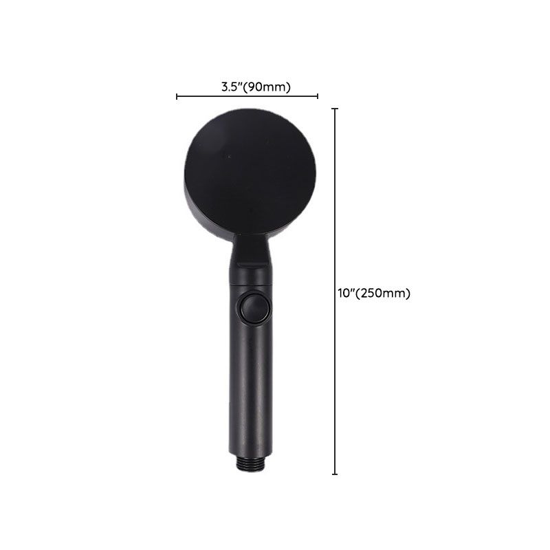 BowLift | Metal Black Shower Head Self-Cleaning Standard Round Hand Shower