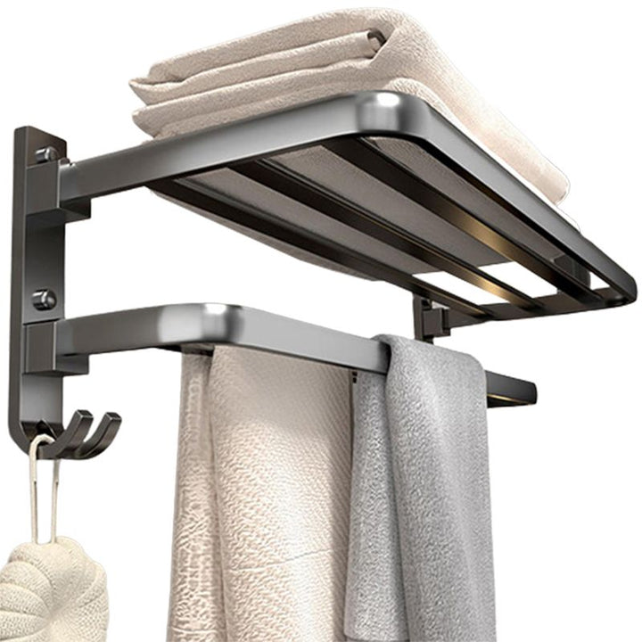BowLift | Modern Bathroom Accessory Set Towel Bar Paper Holder Gray Bathroom Accessory Set