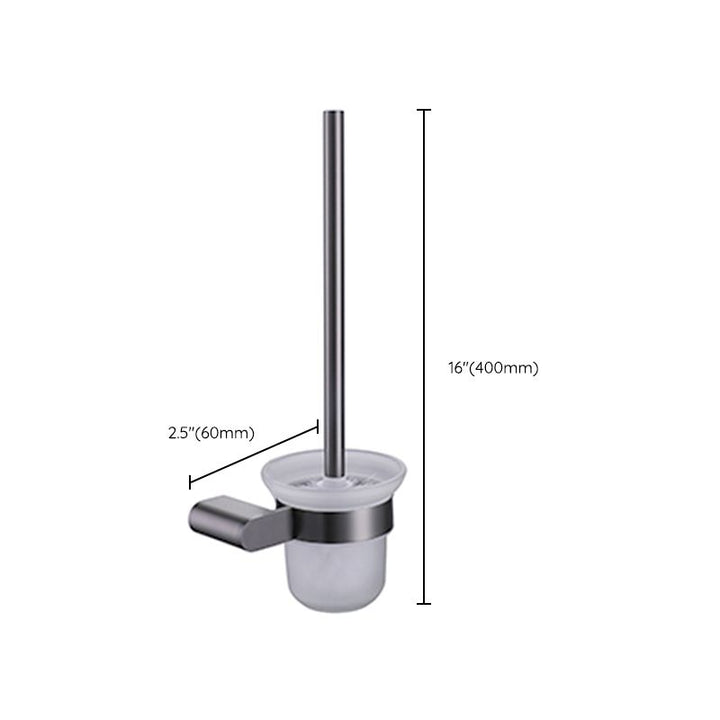BowLift | Dark gray modern bathroom accessory set stainless steel bathroom accessory set