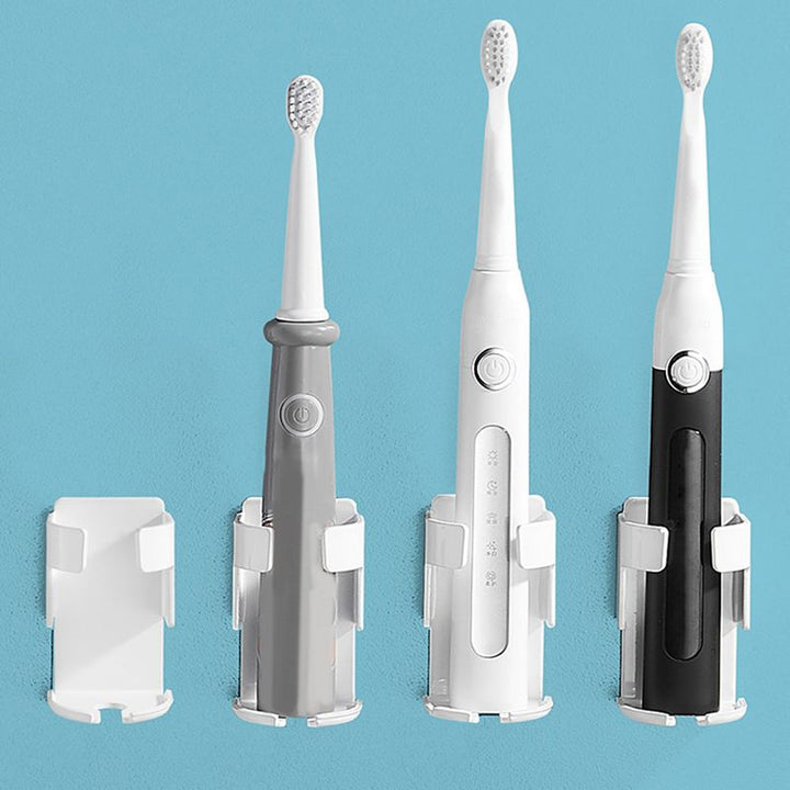 BowLift | Modern Black/White 4-piece Bathroom Accessory Set, Toothbrush Holder
