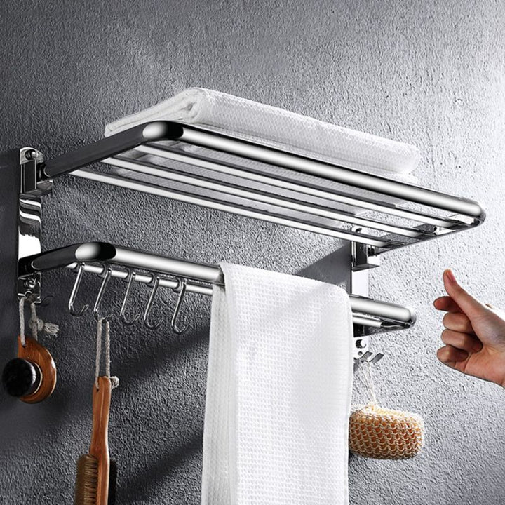 BowLift | Modern Stainless Steel Bathroom Shelf Paper Holder Bathroom Accessory Set