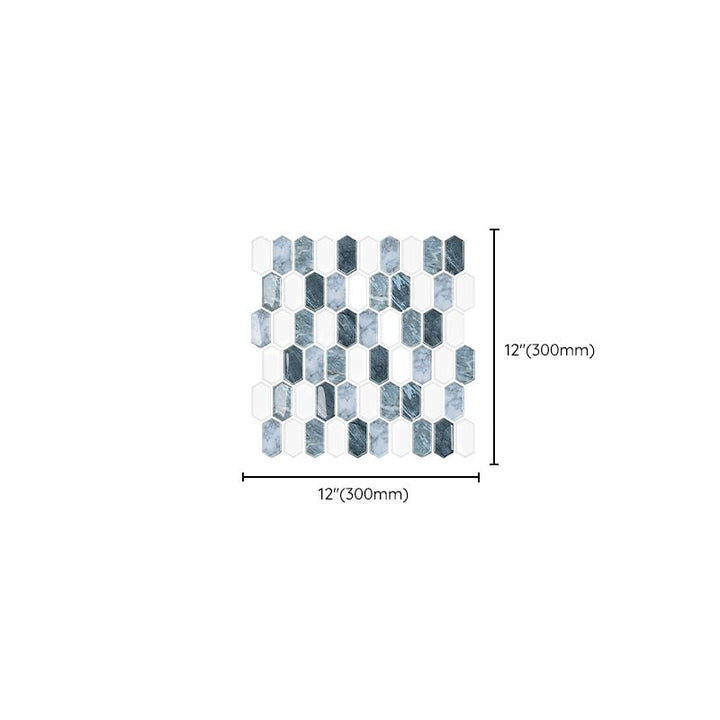 BowLift | Polygon Peel and Stick Wall Tile PVC 30 cm x 30 cm Peel and Stick Tile for the Kitchen