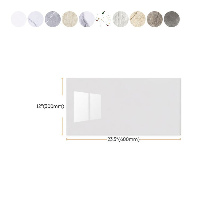 BowLift | Rectangular Marble Peel & Stick Tile Stain Resistant Single Tile for Bathroom Backsplash
