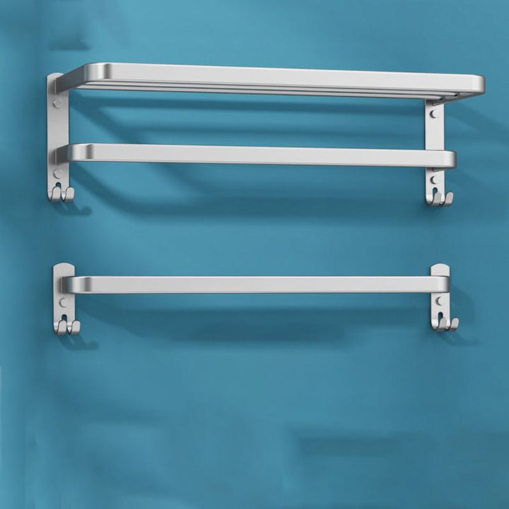 BowLift | 7-piece Bathroom Accessory Set Modern Aluminum Bathroom Set in Silver