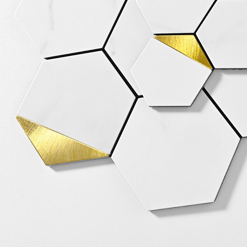 BowLift | Hexagonal Modern Peel and Stick Tiles Mosaic Tiles Peel and Stick Backdrops