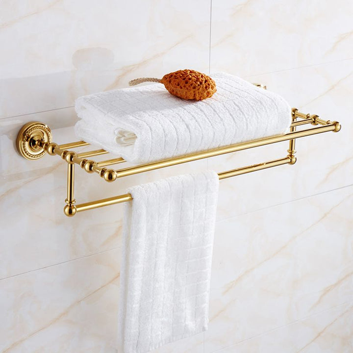 BowLift | Traditional Golden Bathroom Accessories Set Copper Bathroom Set