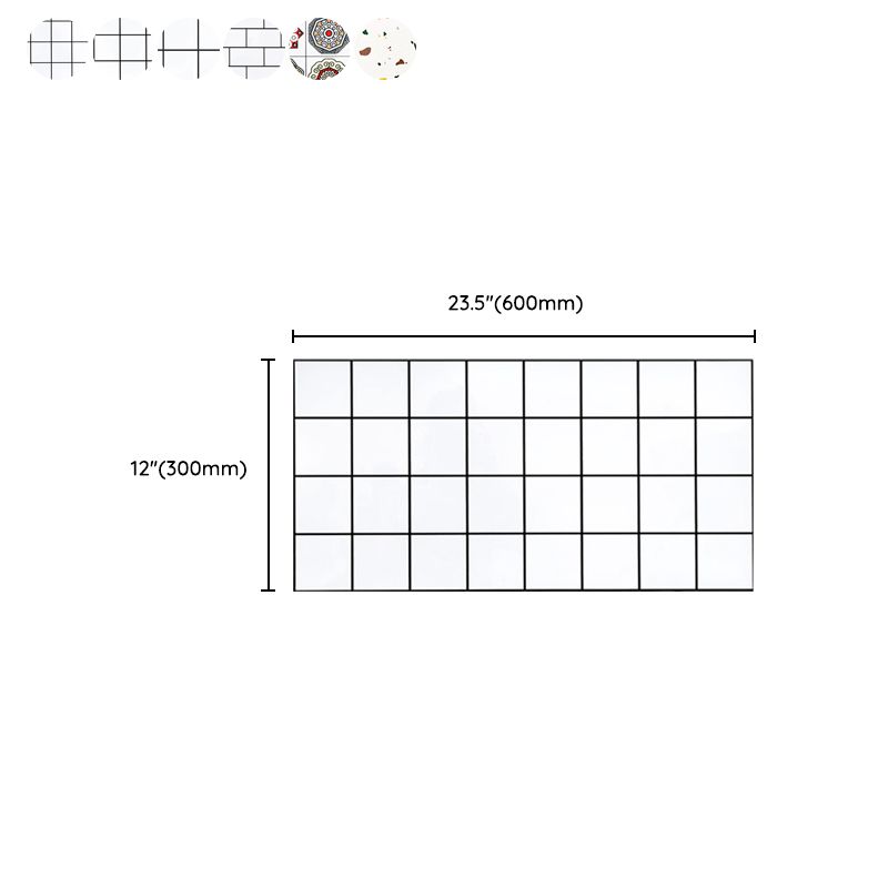 BowLift | PVC Rectangular 10 Pack 12" X 23" Peel & Stick Mosaic Tile Kitchen and Bathroom