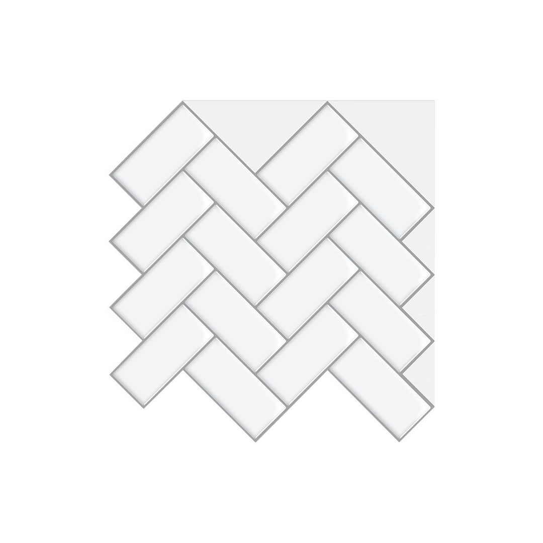 BowLift | Square Peel & Stick Mosaic Tile Herringbone Peel and Stick Wall Tile
