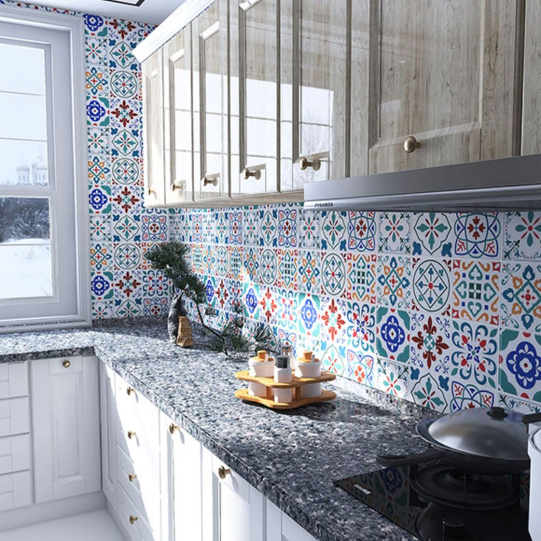 BowLift | Plastic Peel & Stick Mosaic Tile Square Waterproof Peel and Stick Backplate