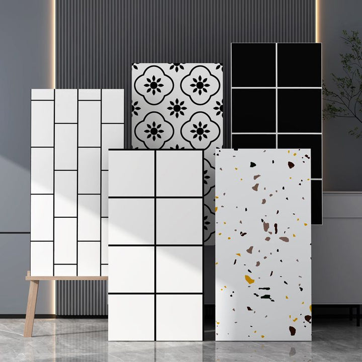 BowLift | Floor Wall Tiles Marble Pattern Wallpaper Rectangular Bathroom Kitchen Wallpaper