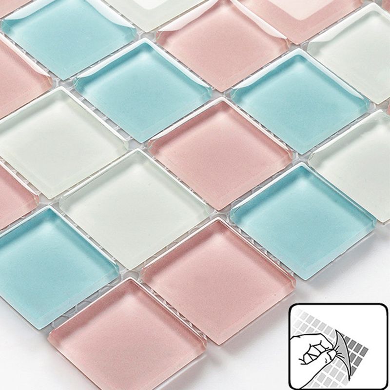 BowLift | 12" x 12" Peel & Stick Glass Square Grid Mosaic Peel and Stick Tile 10-Pack