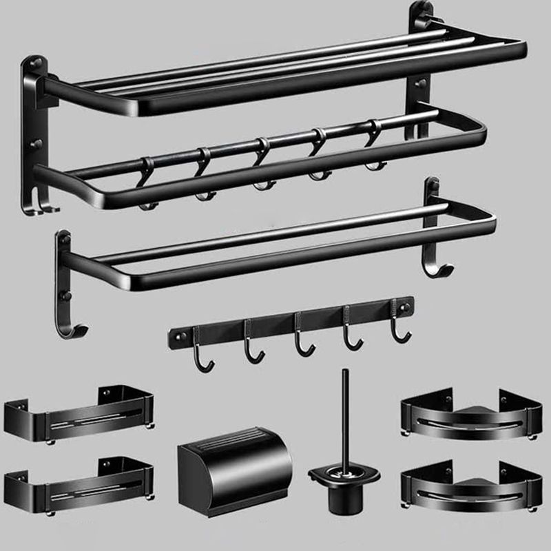 BowLift | Modern Aluminum Bathroom Hardware Set Black Bathroom Accessories Set