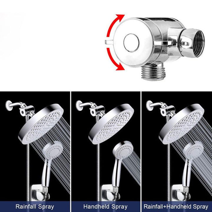 BowLift | Contemporary Shower Combination Double Shower Head Chrome Wall Mounted Round Shower Head