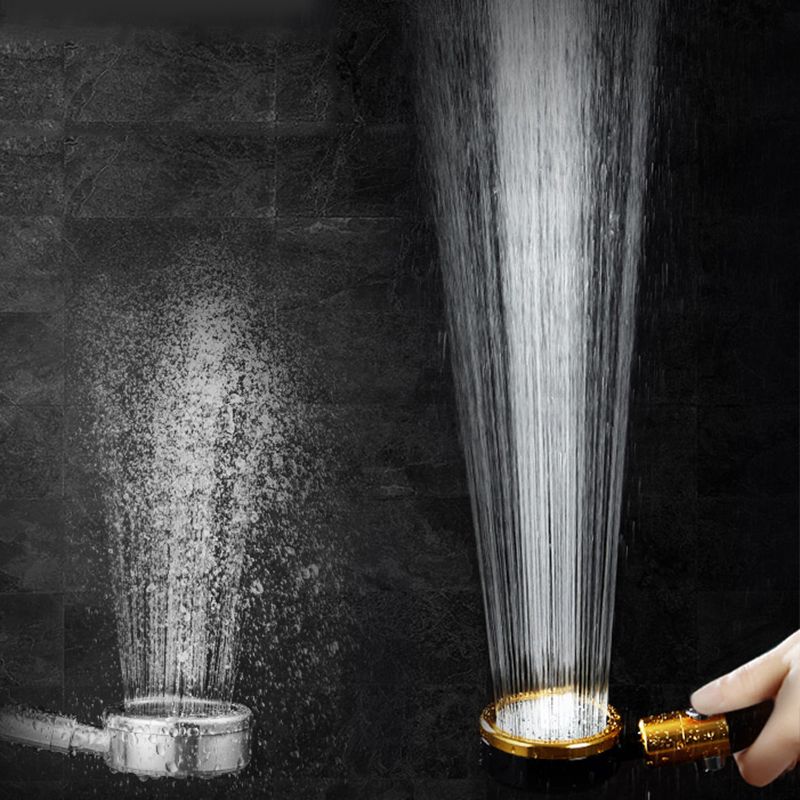 BowLift | Modern Metal Hand Shower in Black Water efficient round Shower Head