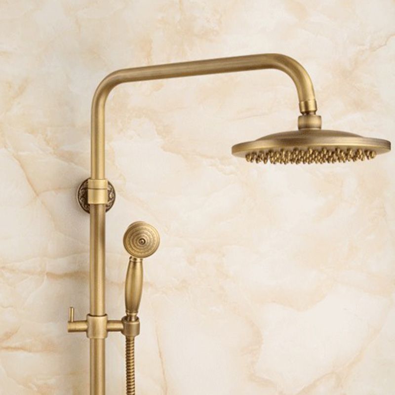 BowLift | Traditional Handheld Shower Head with Hose Polished Brass Wall Mounted Shower Head
