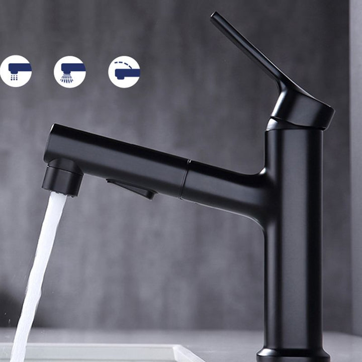 BowLift | Round Vessel Sink Bathroom Faucet Simple Style Faucet with Brass Material