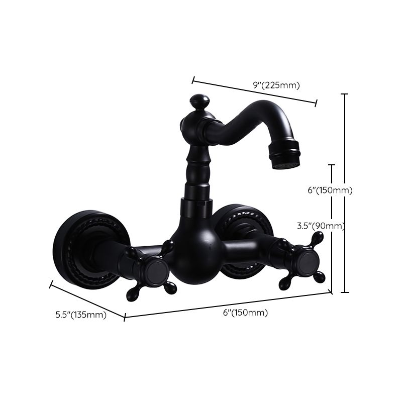 BowLift | Traditional Wall Mounted Metal Bathtub Filler Low Arc Waterfall Bathroom Faucet