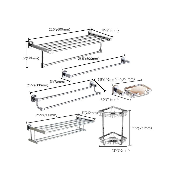 BowLift | Modern Bathroom Accessory Set Paper Holder Towel Bar Stainless Steel Bathroom Set