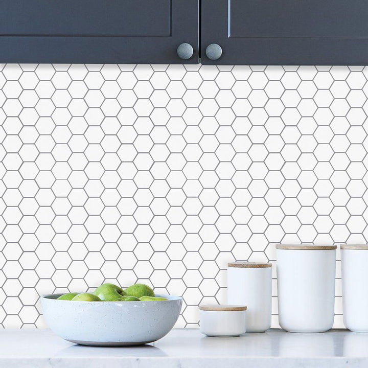 BowLift | Modern Peel-and-Stick Wall PVC Hexagon Peel-and-Stick Tile