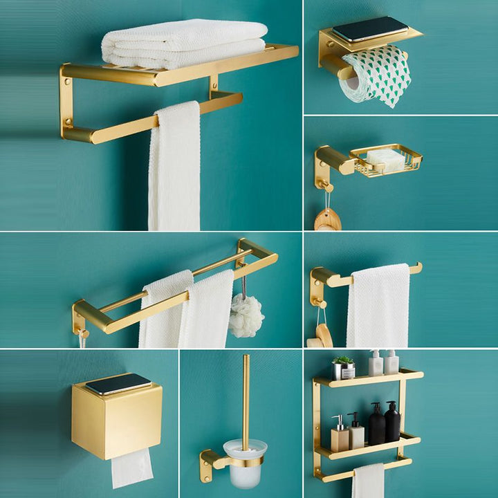 BowLift | Traditional Bathroom Accessory Hardware Set Gold Bathroom Accessory Set