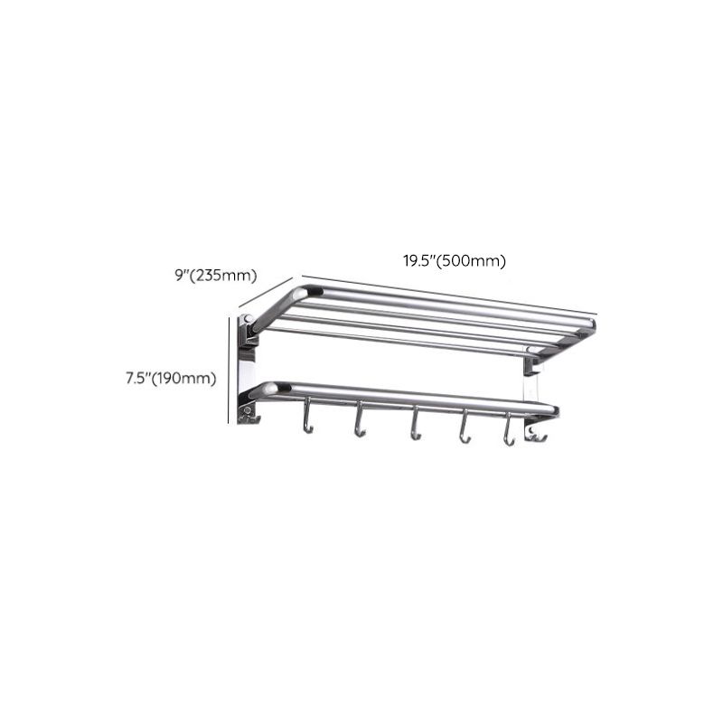 BowLift | Modern Bathroom Set with Bathroom Shelf/Towel Bar Polished Chrome Bathroom Accessory Set