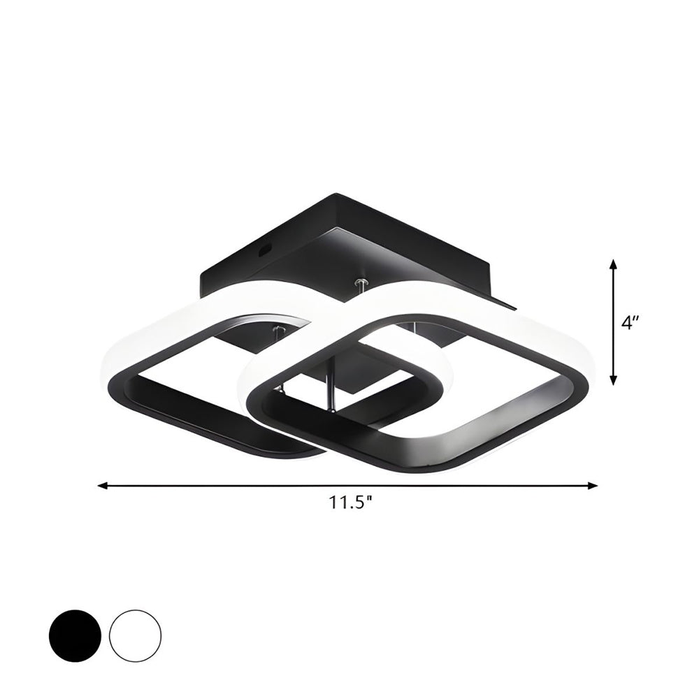 BowLift | Ceiling Light with LED Black Metal Frame