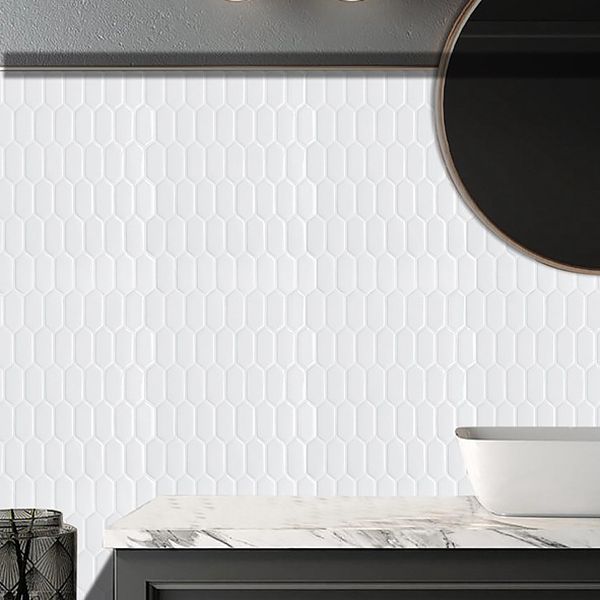 BowLift | Modern Peel & Stick Field Tile PVC Hexagon Mosaic Tile Peel and Stick Back Wall