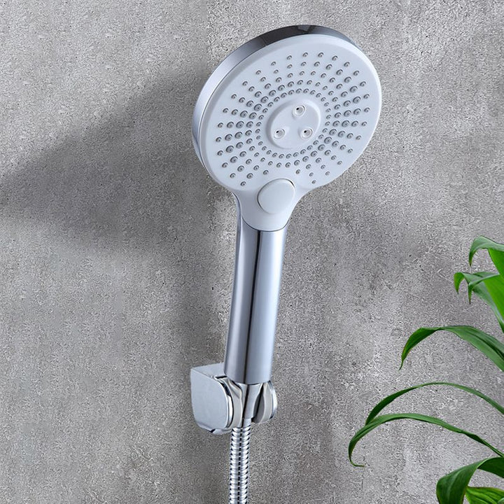 BowLift | Basic Shower Head Round Plastic Handheld Shower Head in Silver