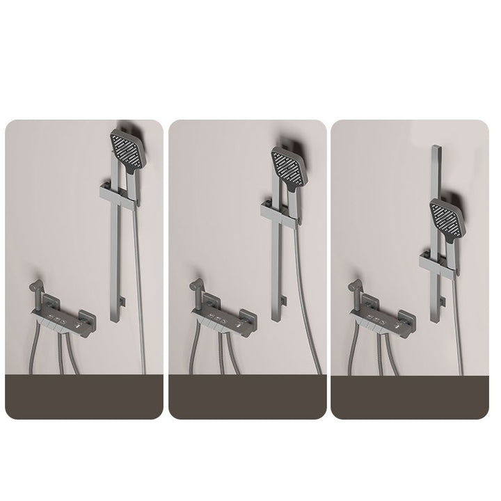 BowLift | Push-button shower system wall mounting hand shower square shower system with shower hose
