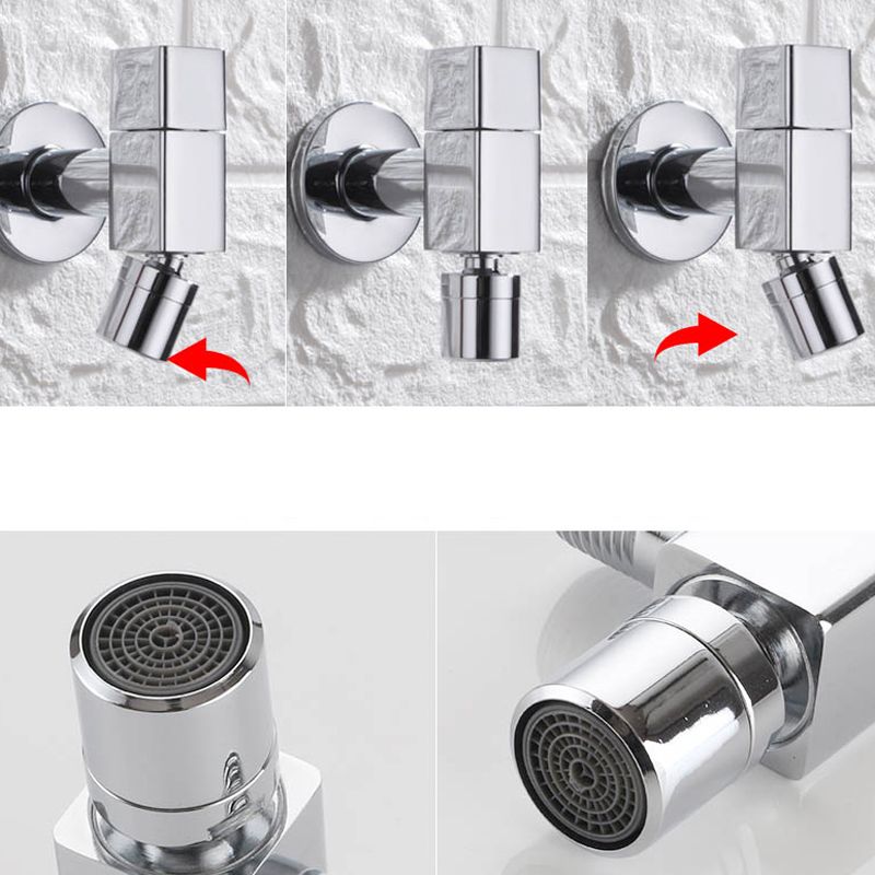 BowLift | Contemporary Wall Mounted Bathroom Faucet Knob Handle Solid Brass Round Faucet