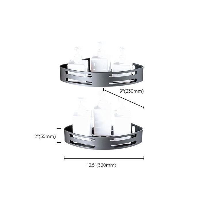 BowLift | Matt gray bathroom accessory set bathroom shelf/towel holder & paper holder included