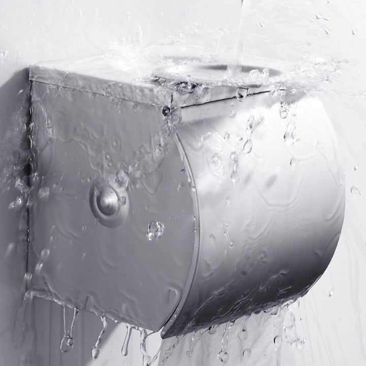 BowLift | Contemporary silver metal bathroom accessory set with towel rack