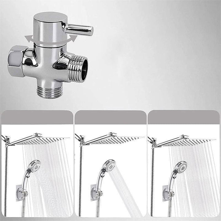 BowLift | Stainless Steel 8 Inch Shower Set 5 Sprays Handheld Showerhead Shower Arm