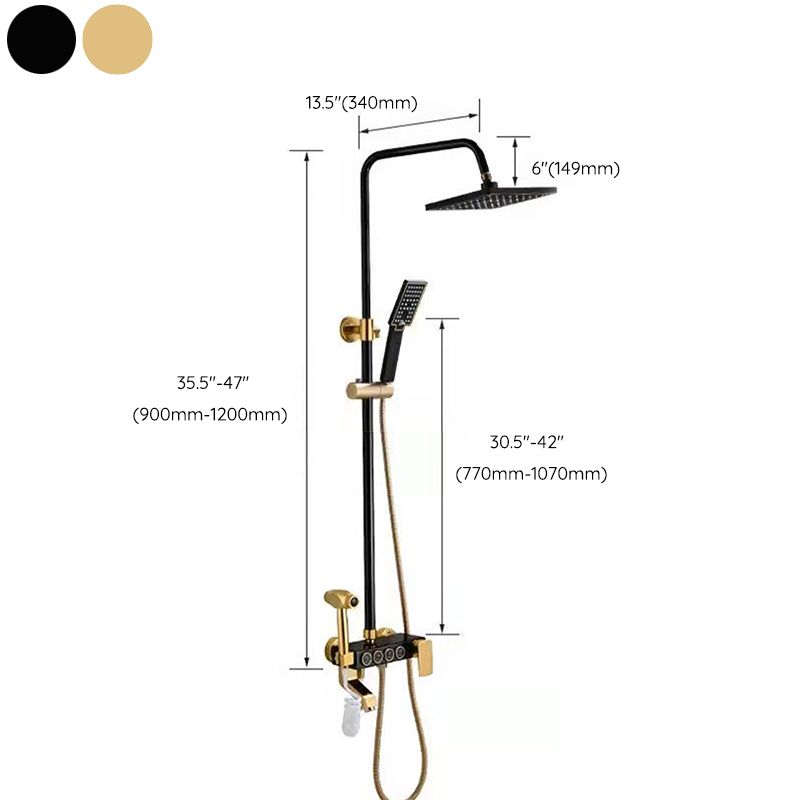 BowLift | Modern adjustable swivel shower head metal shower fixture on the wall