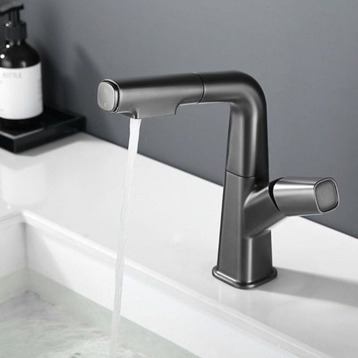 BowLift | Modern Vessel Sink Faucet Brass Lever Handles Swivel Spout Sink Faucet