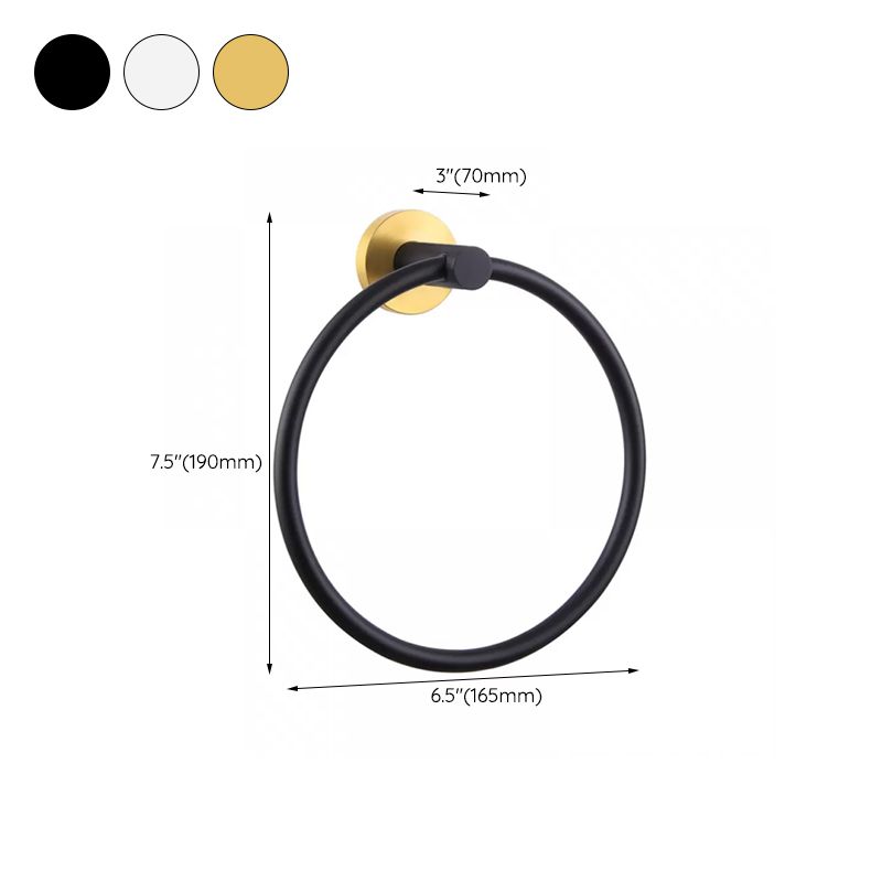 BowLift | Modern Bathroom Hardware Set in Stainless Steel Brushed Chrome Towel Bar/Ring & Bathrobe Hook