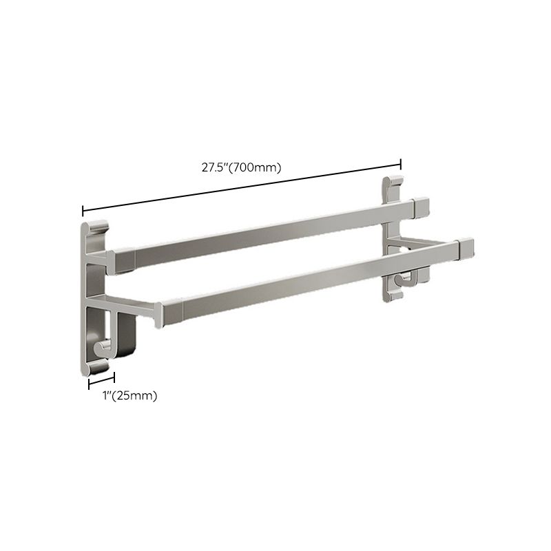 BowLift | Gray Bathroom Accessory Set Contemporary Style Aluminum Towel Bar