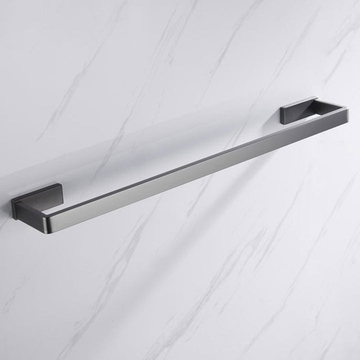BowLift | Gray 5-piece modern bathroom accessory set made of stainless steel