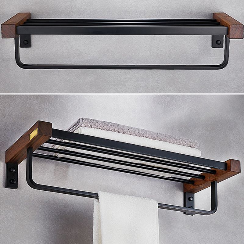 BowLift | Metal Bathroom Accessories Set Walnut Brown Bathroom Accessories Set