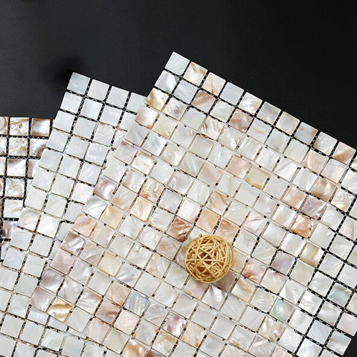 BowLift | Modern Peel-and-Stick Wall Tiles Stone Composite Grid Peel-and-Stick Tiles for the Shower
