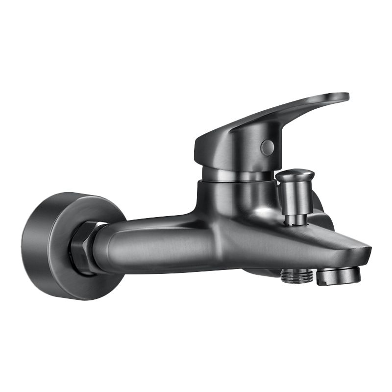 BowLift | Bathtub filler wall mount hand shower single lever handle 2 holes low arc bathtub faucet with hose