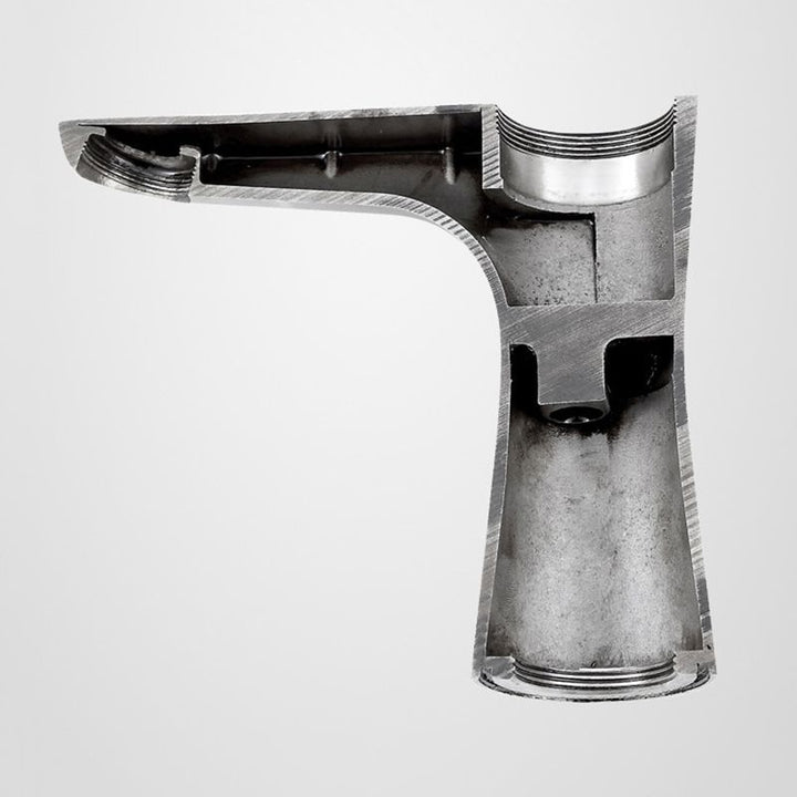 BowLift | Modern Basin Tap Monochrome Center Mount Low Arc Faucet for Bathroom
