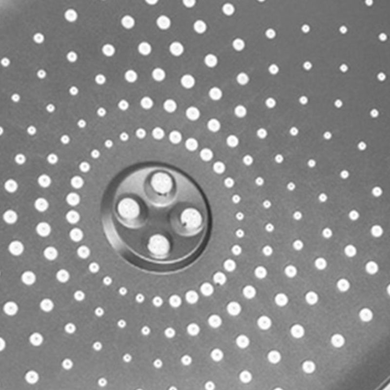 BowLift | Modern Gray Shower Head Combo Standard Spray Pattern Rectangular Large Shower Head