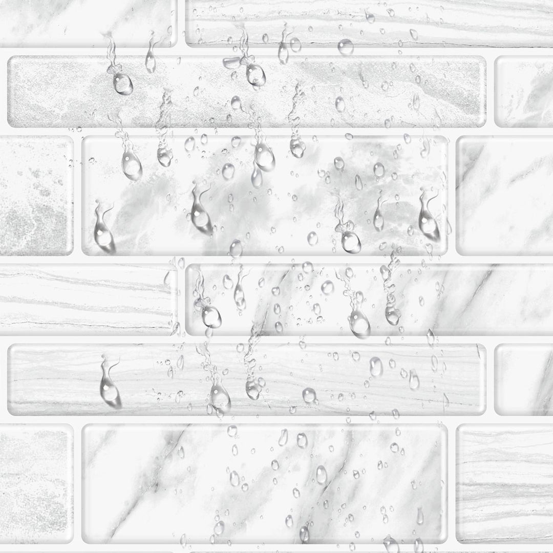 BowLift | Square Peel & Stick Tile Stone Composite Subway Tile for Backsplash Wall