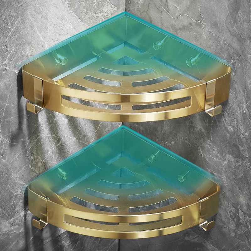 BowLift | Modern Gold/Silver 3-piece Bathroom Accessory Set, Bath Shelf
