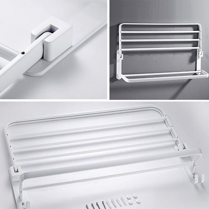 BowLift | White Bathroom Accessories Hardware Set Modern Bathroom Accessories Set, Towel Holder