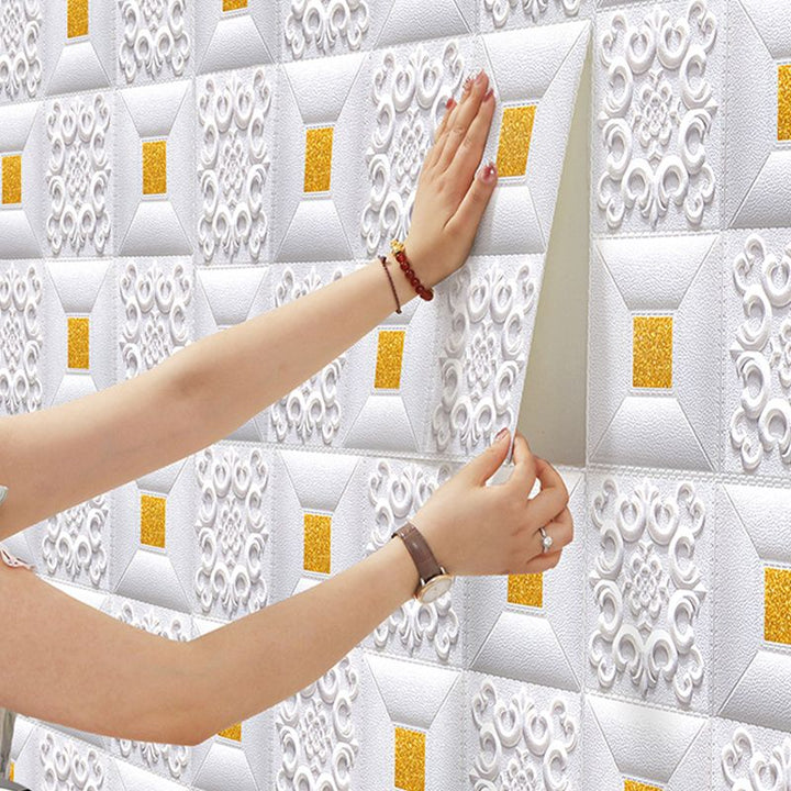 BowLift | Modern Pearl Wall Bowls PVC Wall Access Panel Peel and Stick Wall Tile Set of 10