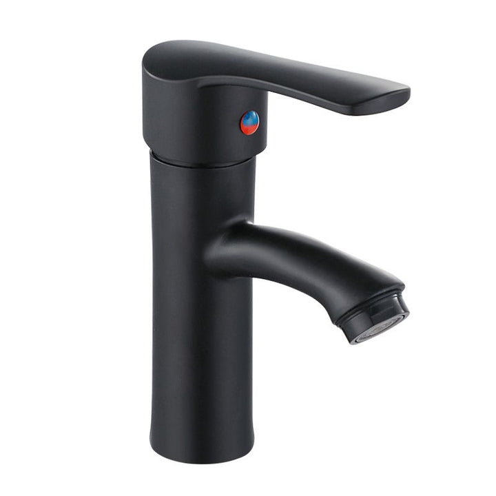 BowLift | Contemporary Faucet Brass Black Bathroom Lever Handle Single Hole Sink Faucet