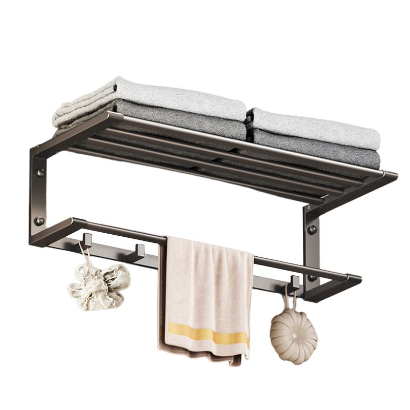 BowLift | Modern bathroom accessory set Bathroom shelf Towel bar gray bathroom accessory set